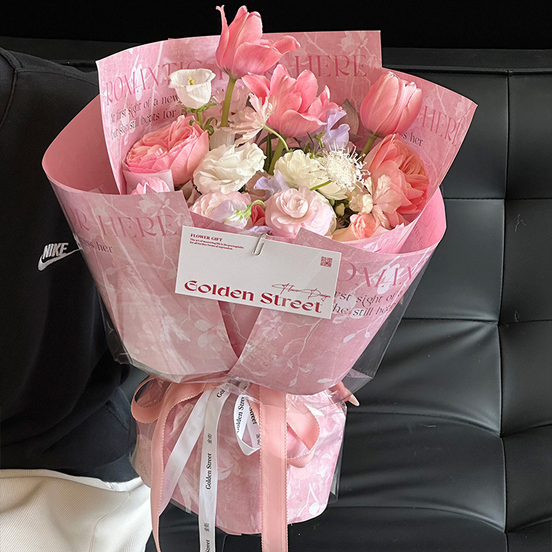 新中式花韵艺术纸鲜花包装纸高级感花束包花纸防水风华纸花艺材料