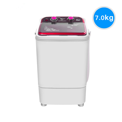 7.0 kg large-capacity mini washing machine, semi-automatic, single-cylinder, home use, dual-purpose washing and draining, wholesale and dropshipping