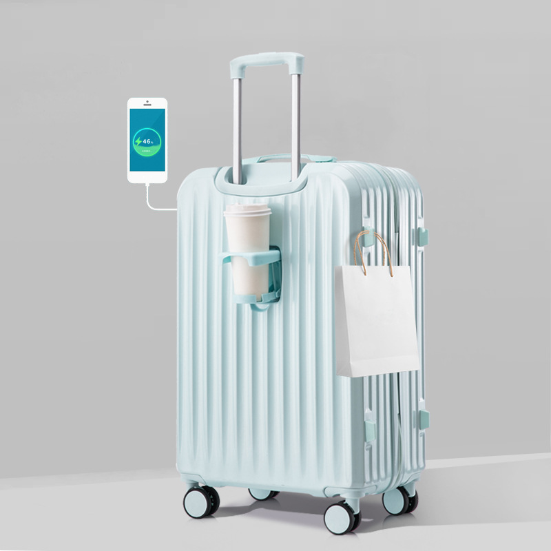 Multifuncional explosión de fuego maleta silenciosa rueda universal de 22 pulgadas caja de cifrado caja de palanca de tracción fuerte