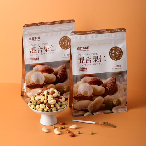 Fujino Confectionery Mixed Nuts Assorted Flavor New Year's Goods Healthy Nutritional Nuts Dried Fruit Office Snacks Wholesale