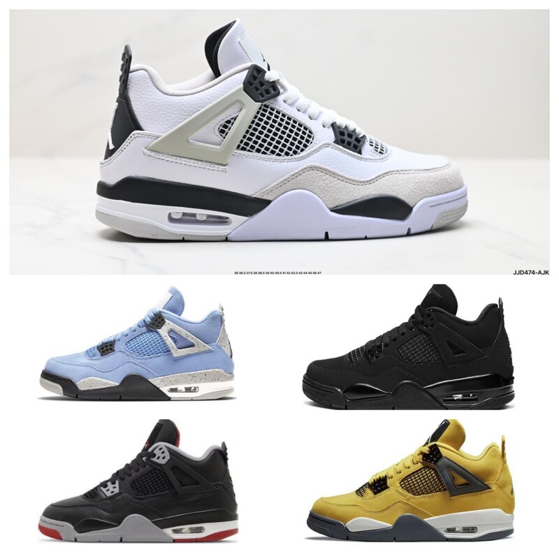 Putian Shoes 2025 New First-Layer Cowhide Aj4 Basketball Shoes Men's Shoes Women's Shoes Sports Casual Shoes Sneakers