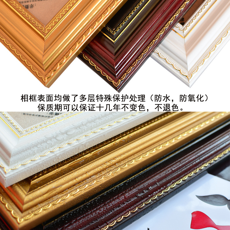 Wholesale solid wood photo frame photo frame old man photo frame 12 inch a4 posthumous photo hanging wall setting table posthumous photo frame Photo Production