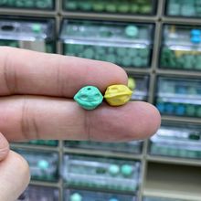 菜籽黄仿绿松石菱镁矿横打百香籽配饰批手串提溜diy配珠饰品手链