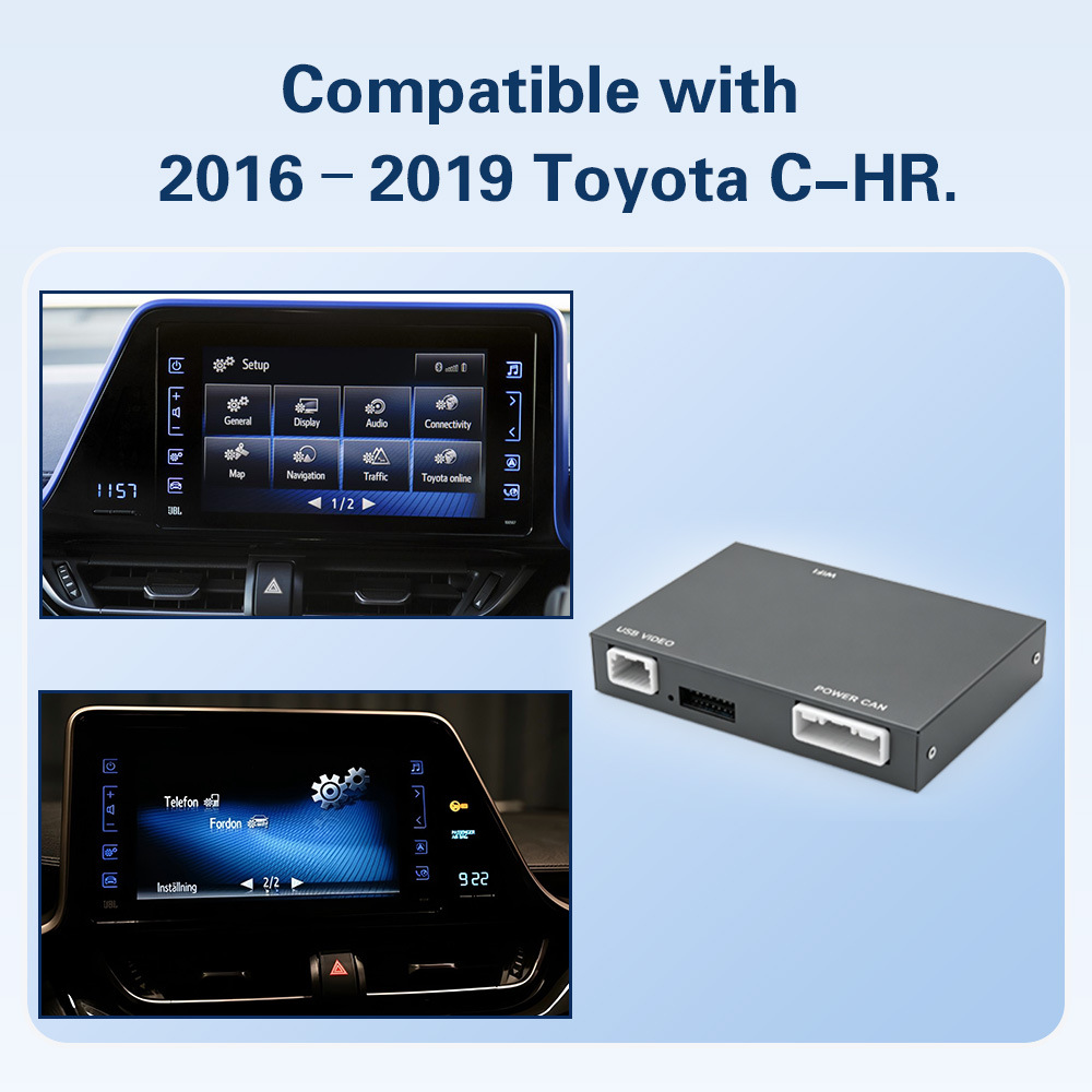 Suitable for Toyota Wireless Carplay/Hicar/Android Auto Original Screen Upgrade Decoder Interconnection Module