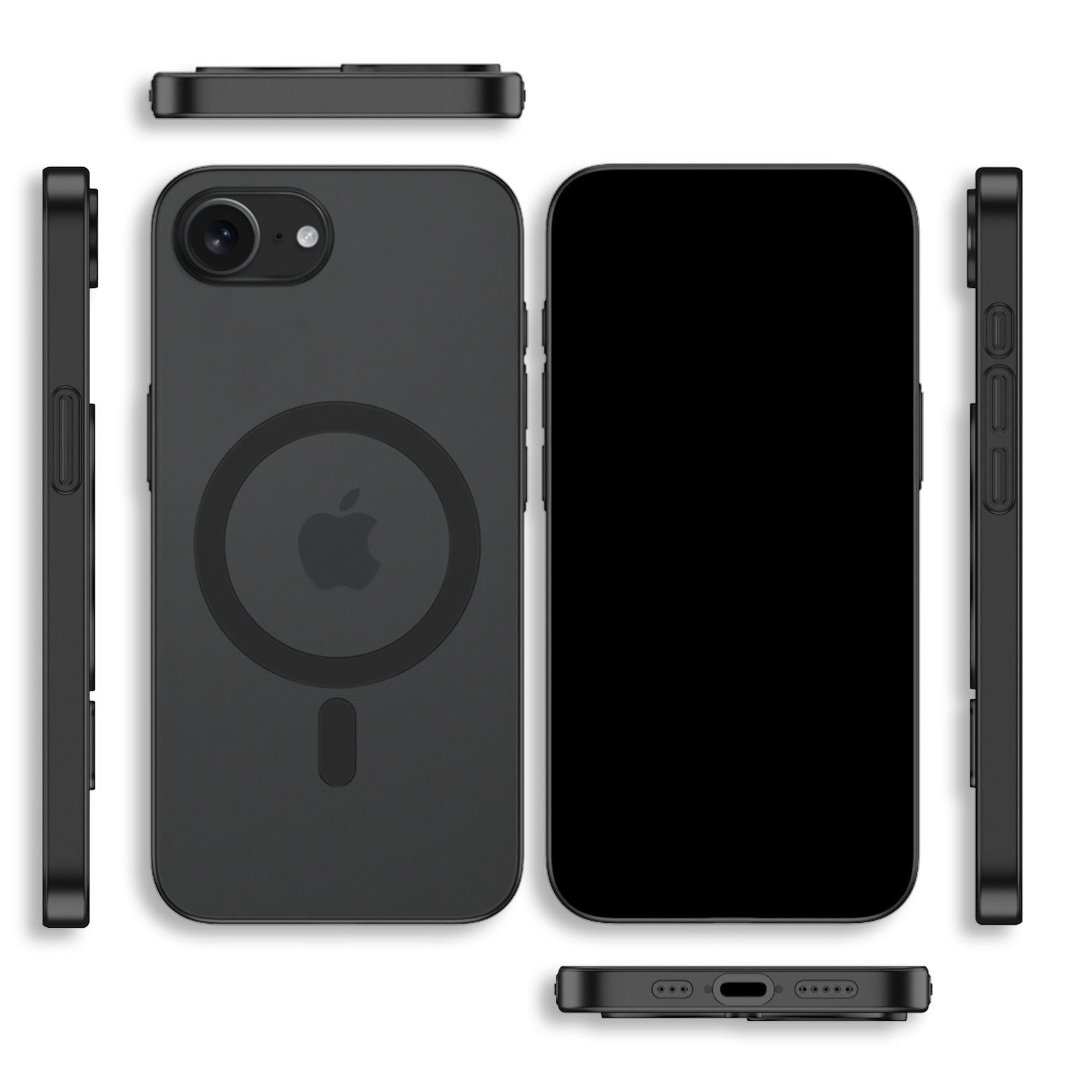 Fábrica de fuente para gran agujero Apple iPhone 16E ultra delgado PP esmaltado imán verdadero caso de teléfono magnético