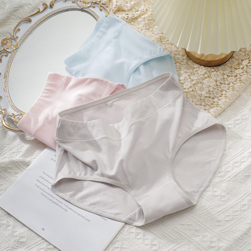 Fabricantes al por mayor de las mujeres ropa interior de algodón cintura alta transpirable niñas más tamaño briefs simple señoras más tamaño ropa interior