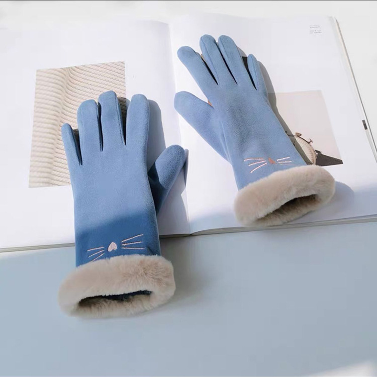 새끼 고양이 호수 블루 두꺼운 벨벳