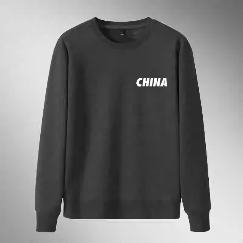 리틀 CHINA 다크 그레이 [벨벳 없는 라운드넥]