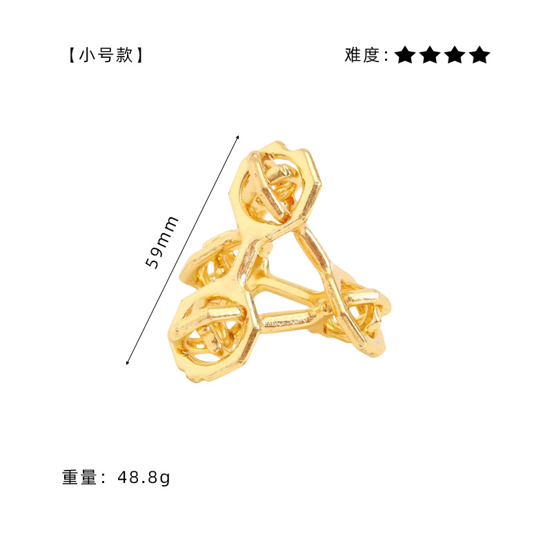 La inteligencia del comercio exterior desabrocha rompecabezas Luban Lock Kong Ming Lock regalo de los niños de juguete de aleación de herradura de bloqueo de nueve cadenas de la quema del cerebro