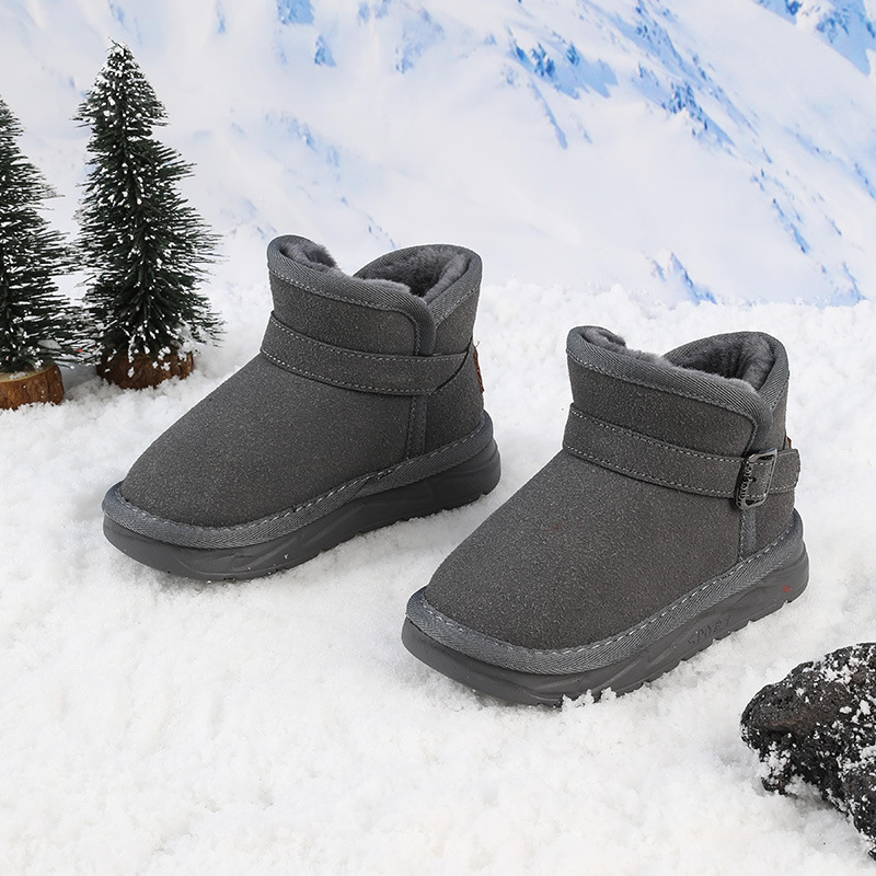 Botas de nieve para niños 2024 invierno nuevo botas de algodón gruesas calentamiento impermeable botas de algodón para niños botas de niñas