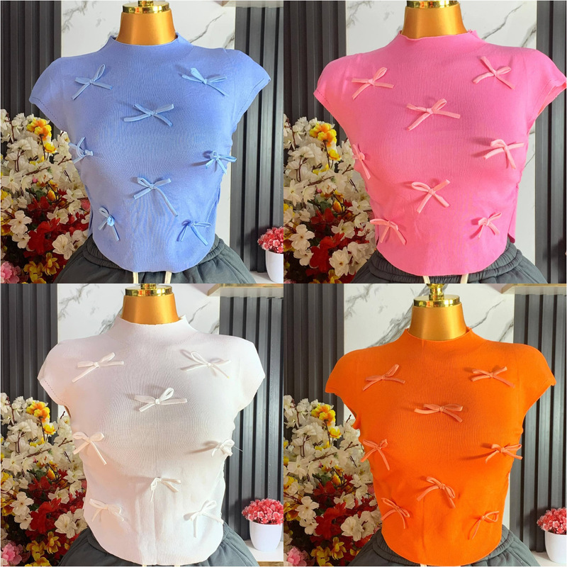 In-stock women's short-sleeve T-shirts wholesale fitted T-shirt tight-fitting T-shirt for women Women's T-shirt