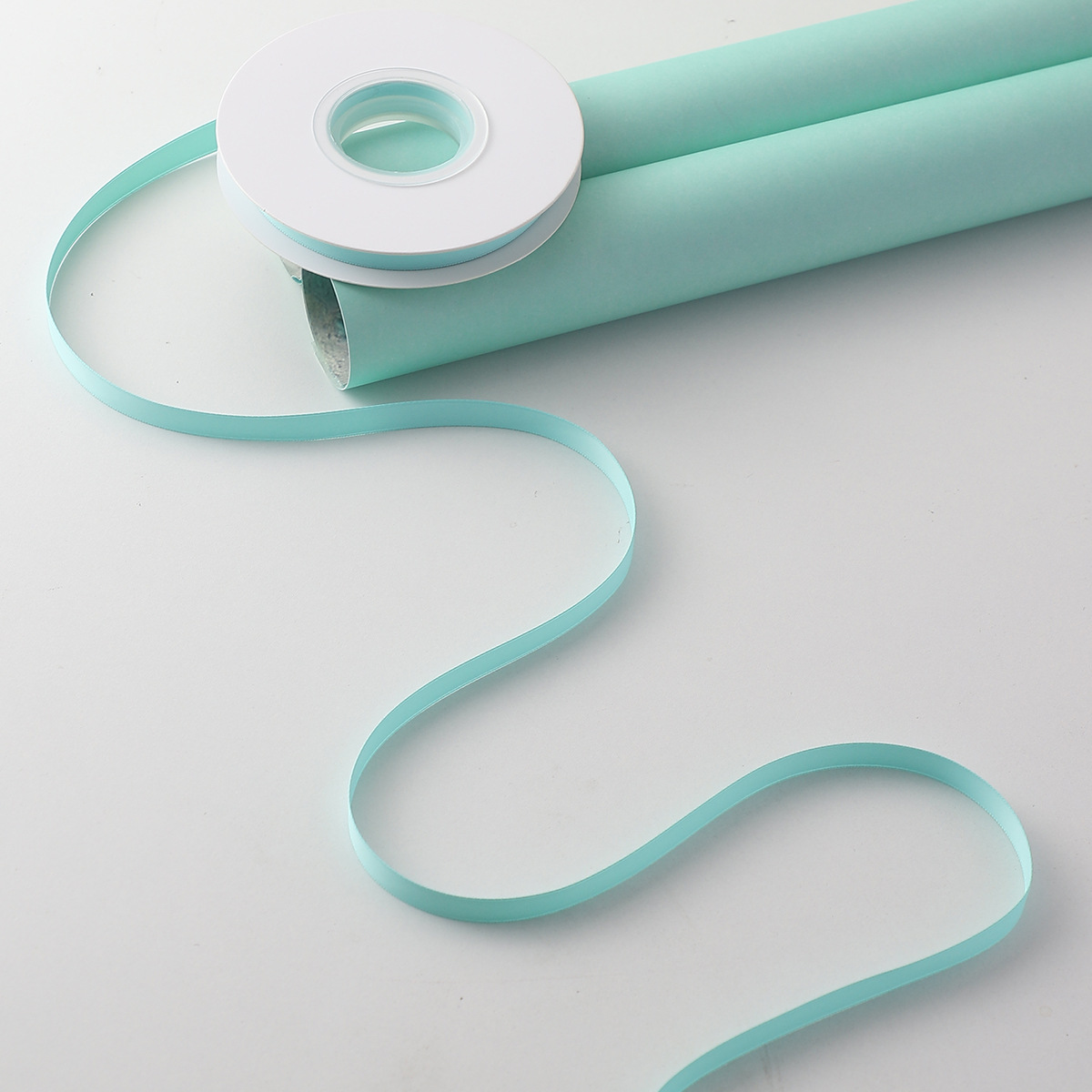 Serie de siete colores cordier azul menta de alta textura ramo de flores de cinta de color sólido cinta de regalo embalaje florista decoración