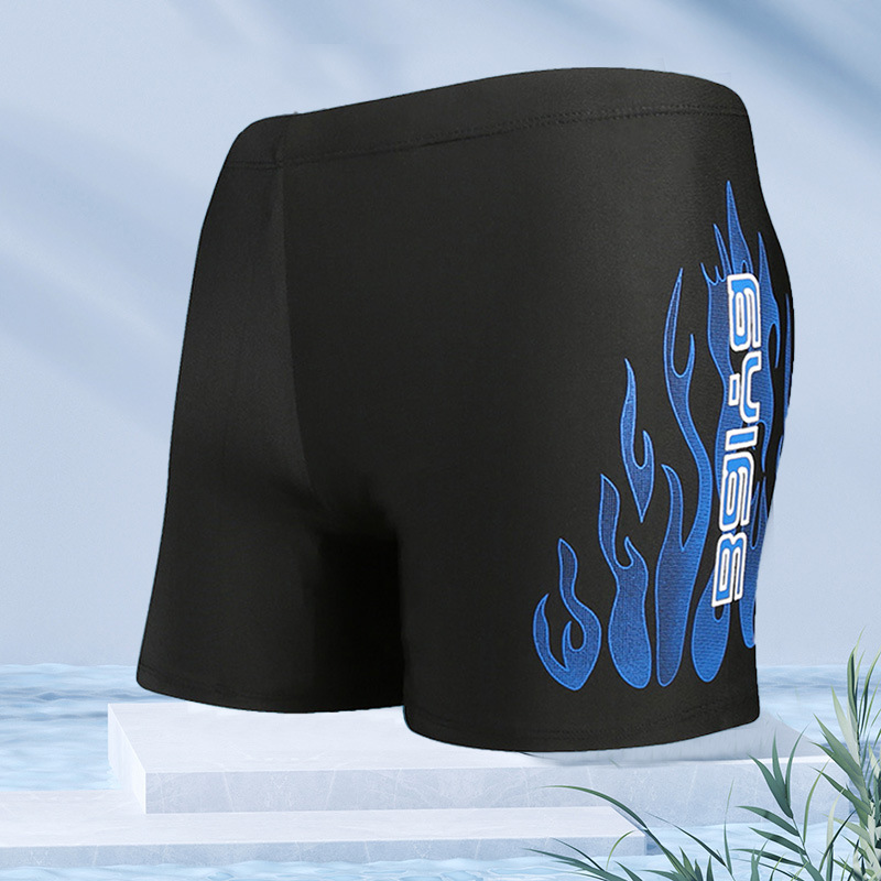 Baiya moda natación troncos de los hombres de la llama más el tamaño suelto y cómodo boxeador bañador anti-vergüenza fábrica de Ventas Directas