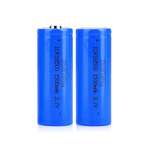 Multiply 18500 pointed 3.7V lithium battery 1500mah real capacity rechargeable battery factory brand manufacturer