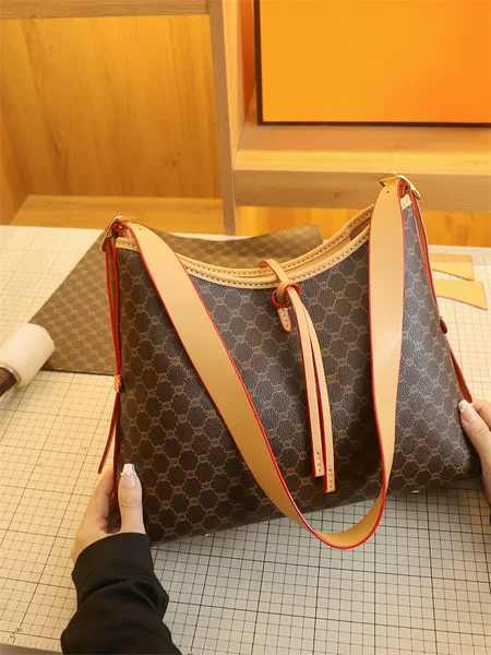 Underarm Handmade Bag New Style DIY Material Bag Commuter High Sense Old Flower Retro Large Capacity Shoulder Tote Women's Bag