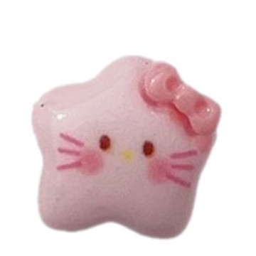 Dibujos animados mini arco estrella gatito accesorios de resina lindo gato DIY accesorios para el cabello teléfono móvil Shell horquilla hecha a mano