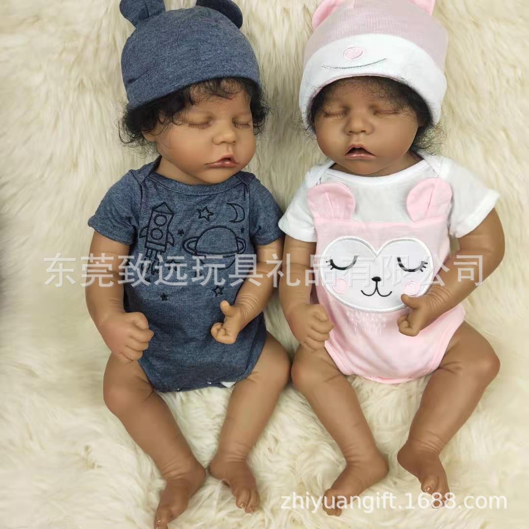 Muñecas hechas a mano 18 adecuadas para madres recién nacidas en venta caliente educación temprana transfronteriza gemelos pulgadas juguetes tela de bebé