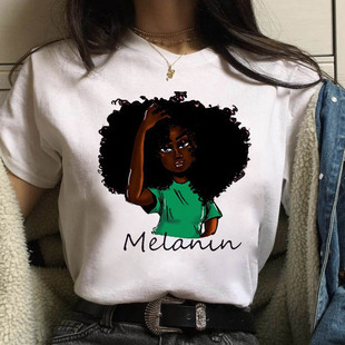 Women's T Shirt���޾��lŮ��Black Girl��ͨӡ����������T��W��