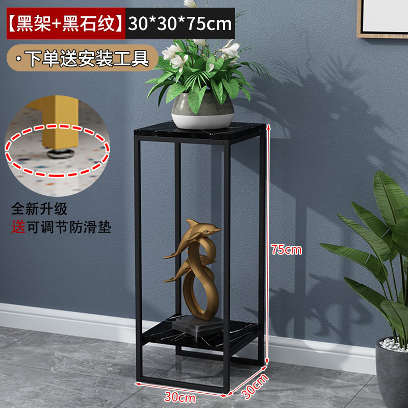 블랙 프레임 + 블랙 스톤 패턴 30*30*75 두꺼운 프레임과 두꺼운 데스크탑