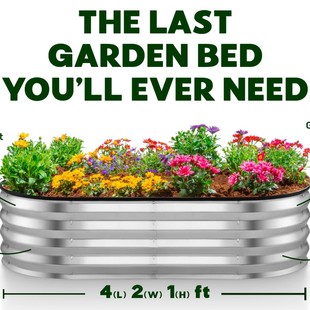 Metal Planting Garden Bed Galvanized Plate Combined Plant Box Planting Box Outdoor Gardening Large Planting Bed