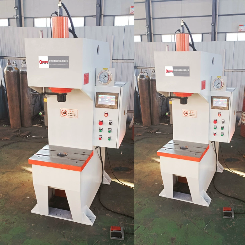 10-тонный гидравлический пресс для штамповки, 20-тонный одностоечный правильный станок, 40-тонный однорычажный гидравлический пресс для гибки, сенсорный экран ПЛК.