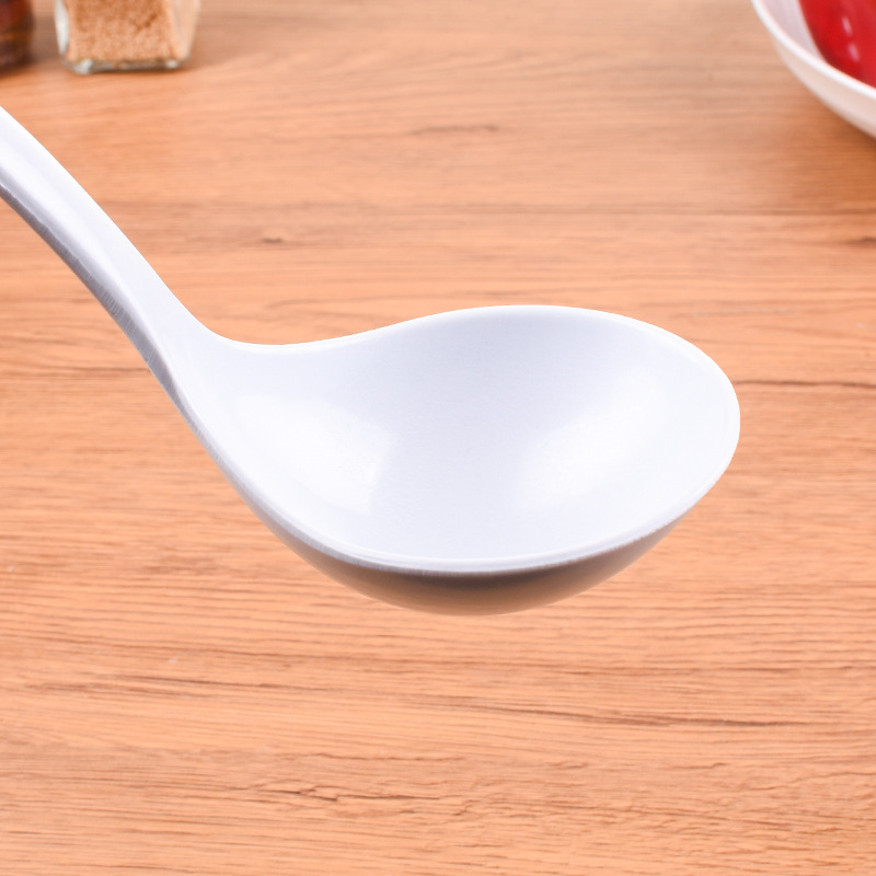 メラミンスプーン家庭用スプーンプラスチック長柄大柄スプーンスープはセラミック食器スプーンの日本式延長スプーンに似せている|undefined