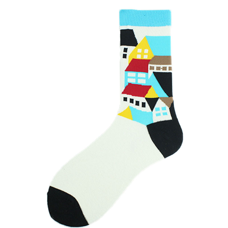 Unisex Classic Style Geometric Cotton Crew Socks A Pair display picture 2