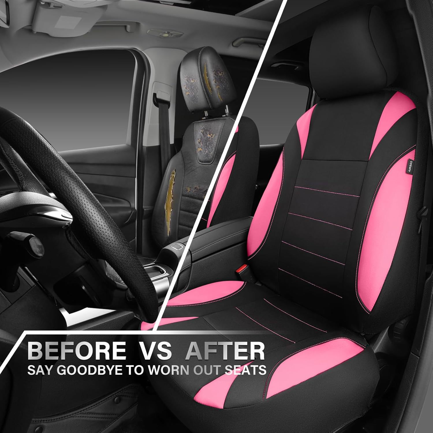 Pu Single-Line Crescent Leather Style Universal Car Seat Cushion Cover Amazon Temu Car Seat Cover