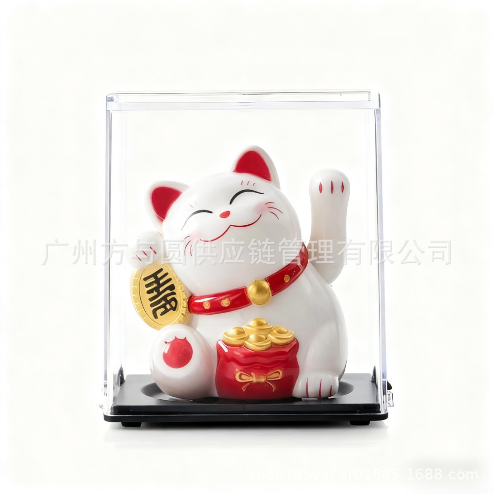 2 pulgadas energía solar mini gatos de fortuna mini mini mini oficina de escritorio suministros de automóviles decoración