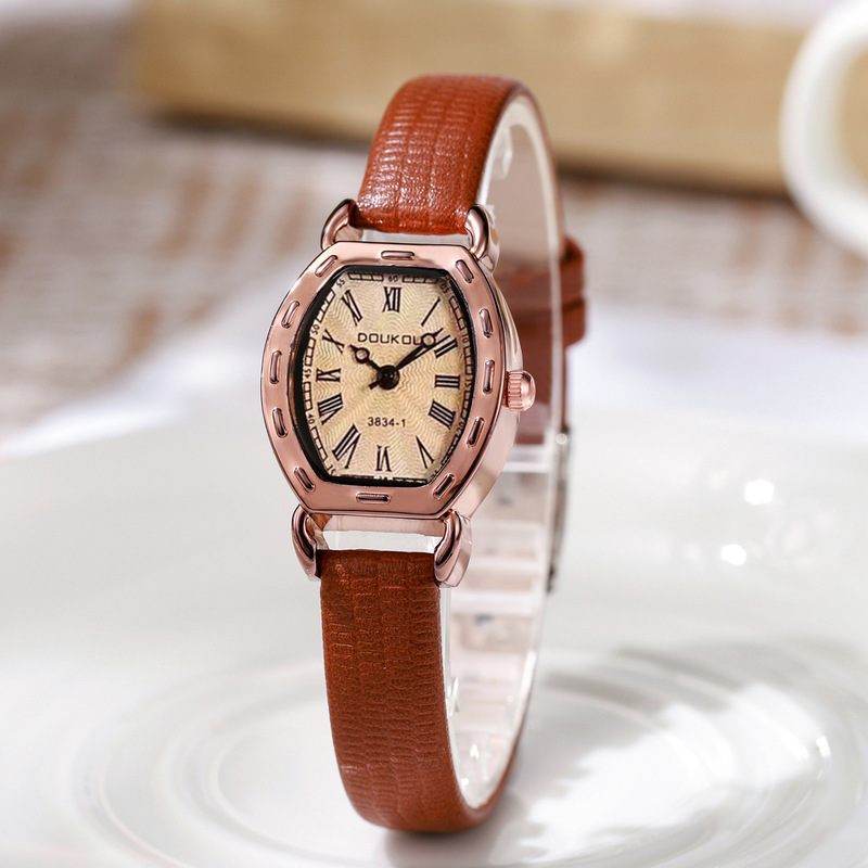 New DOUKOU Ladies Watch Barrel Plate Women's Style ins Student Party Niche Simple High-end Sense Explosions