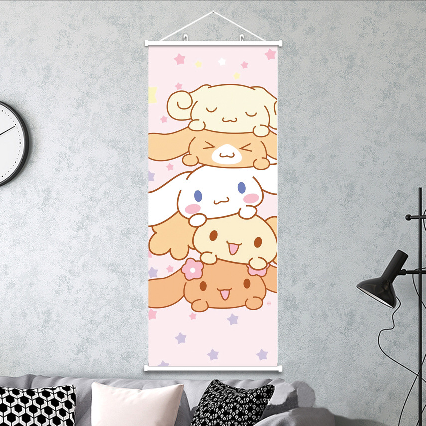 Anime Cartoon Sanrio Series Yugui Dog Kulomi melody Thermal Transfer Long Hanging Picture 35X90CM
