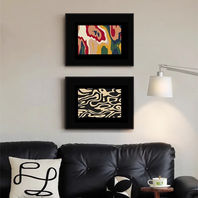 Mondrian Art Mural French Retro Living Room Decorative Painting Sofa Background Wall High-class Bedroom Hanging Painting