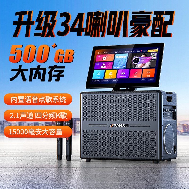 Shanshui Audio E86 Square Dance Karaoke Audio High Power with Display Screen Ktv Karaoke All-In-One Machine