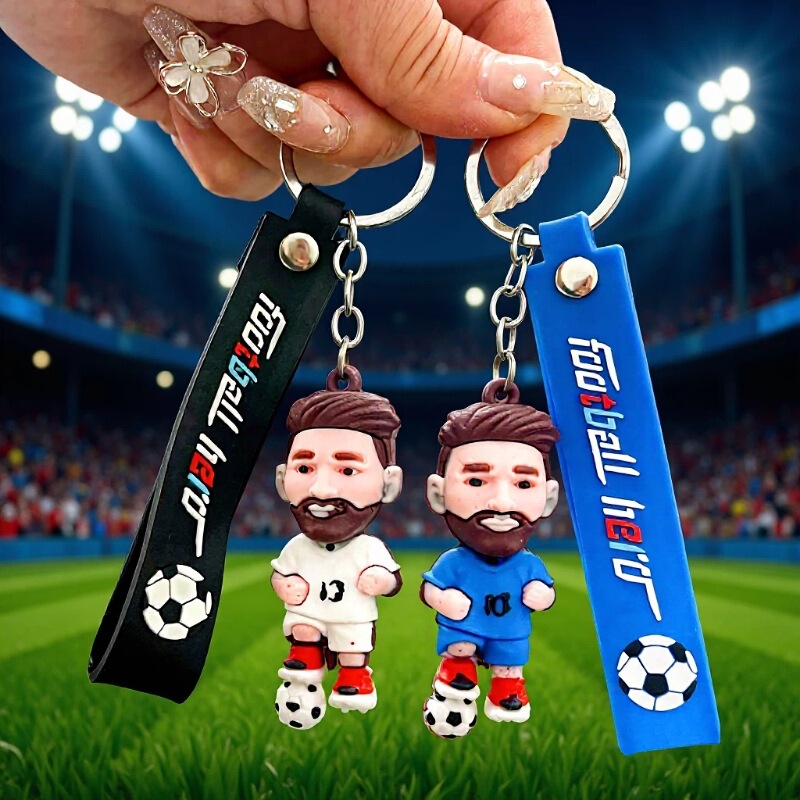 World Cup Player Messi Doll Keychain Cartoon Toy Pendant Car Keychain Bag Accessories Gift World Cup Player Messi Doll Keychain Cartoon Toy Pendant Car Keychain Bag Accessories Gift