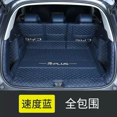 Yuan Pro rear trunk mat, Trunk Mat - speed-blue-original-car-color-embroidery-full-coverage-22-25-yuan-plus-upper-tier