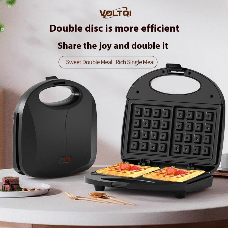 Máquina de sándwiches transfronterizas multifuncional máquina de desayuno pequeña máquina de waffles tostadora de pan tostadora galleta eléctrica para el hogar