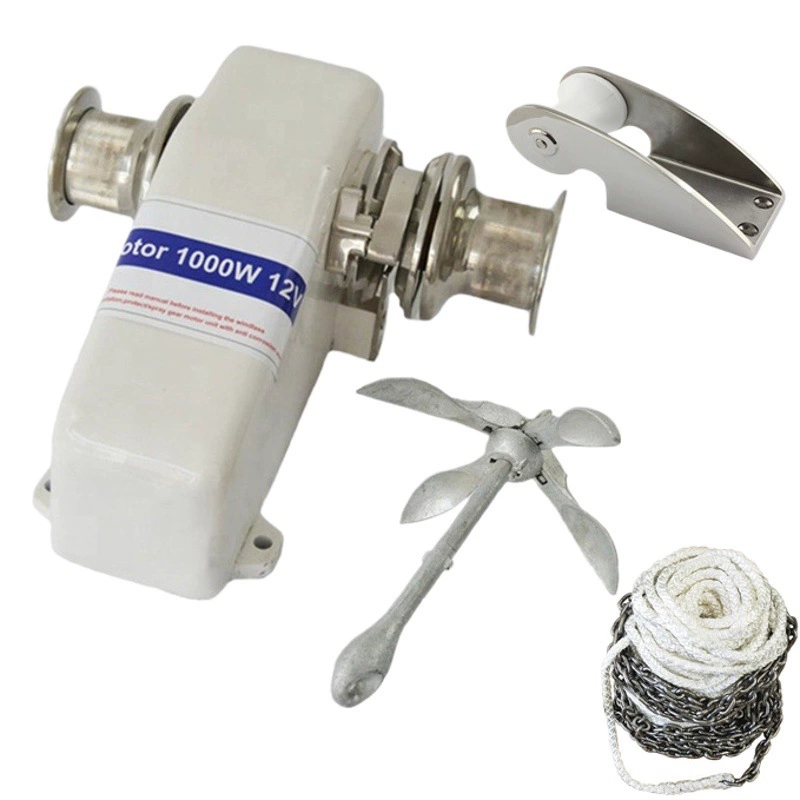 Горизонтальный анкерный станок 1600W G10 G12 из нержавеющей стали небольшой электрический анкерный станок для судовых принадлежностей Яхтенный анкерный станок