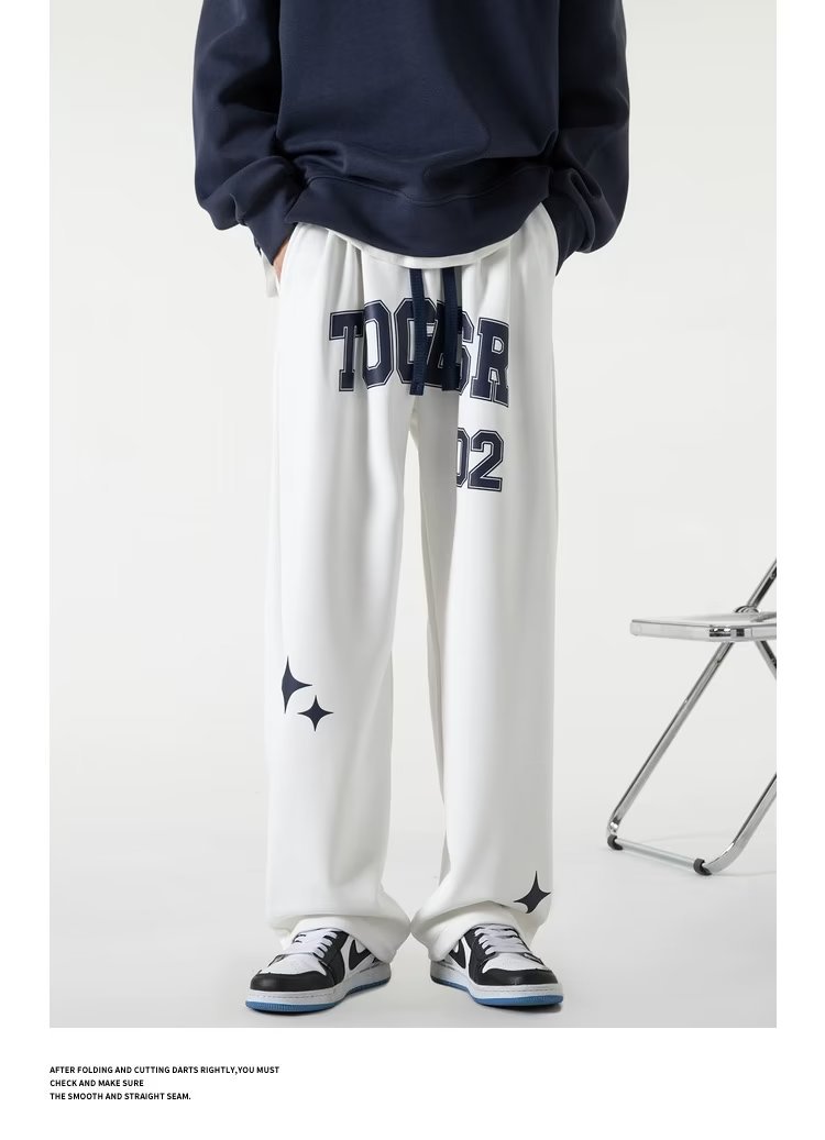 2023 primavera y otoño sueltos pantalones casuales pantalones cortos de los hombres de moda Pantalones rectos nueva llegada para hombres