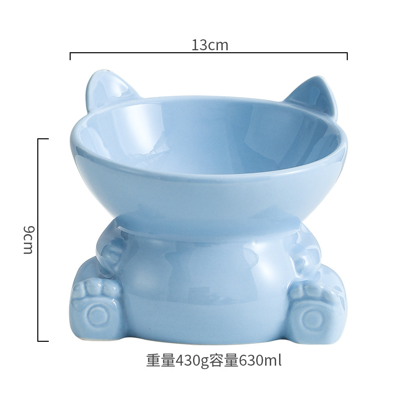 럭키 야옹 수직 귀 (파란색)