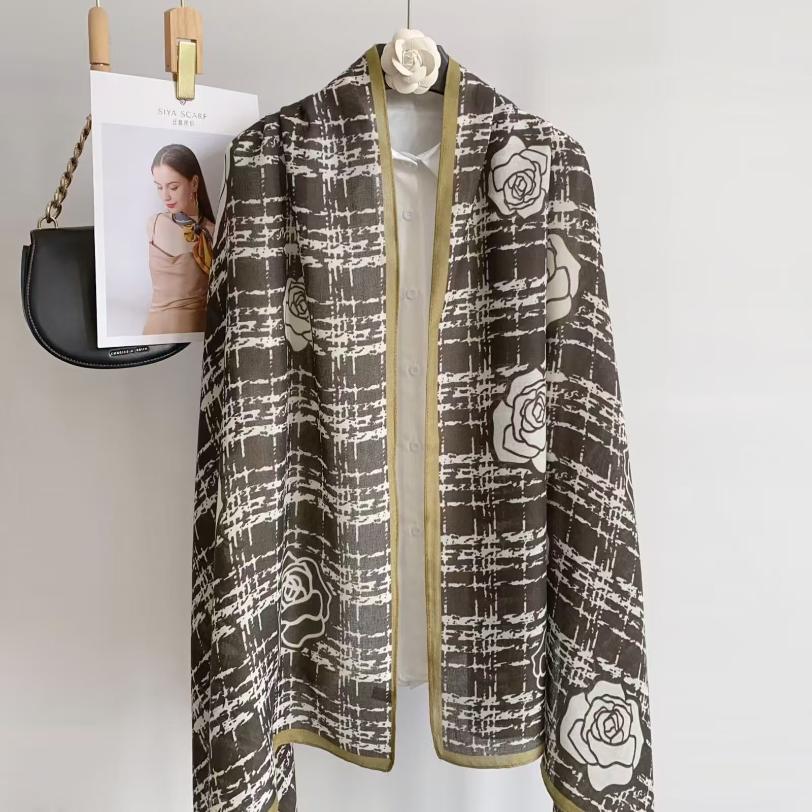 면과 린넨 실크 스카프-20