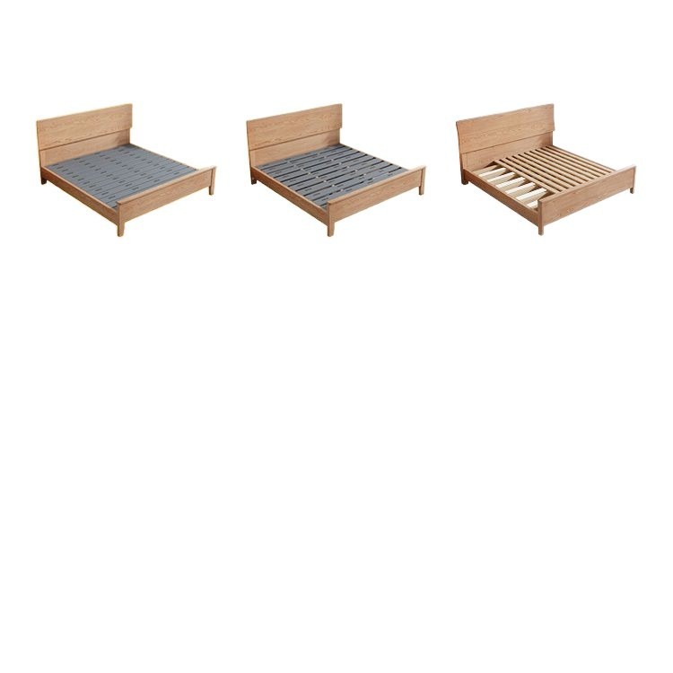 Cama de madera sólida de cera blanca de Fanyi 1.8m cama doble cama principal 1.2m 1.35m 1.5m simple cama de almacenamiento
