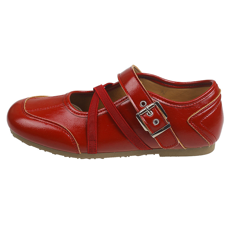 Zapatos de ballet retro con suela blanda con hebilla interior, zapatos Marysen, 2026 nuevos zapatos casuales de un solo pie