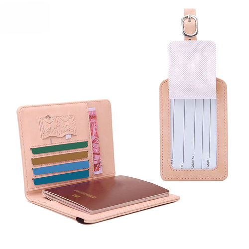 Cross-border RFID passport holder luggage tag document passport cover label plate multi-functional travel passport bag set