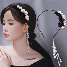 仙美珍珠流苏发箍韩国假耳环头箍发带超仙发饰发卡头饰