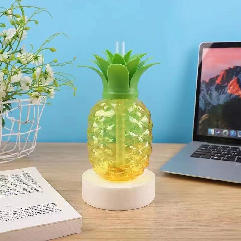 Taza de paja de piña, taza de fruta creativa, taza de paja de té de leche, taza de uva de fresa