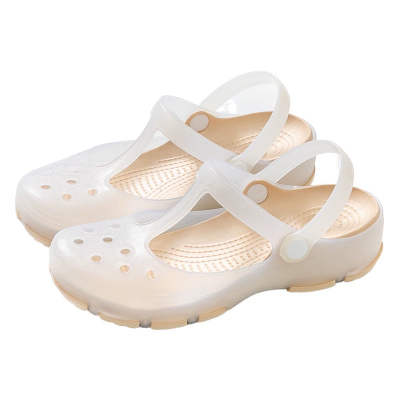 Туфли с дырками, женские летние новые тапочки для беременных медсестер, Нескользящие полубаотоу, операционная комната на толстой подошве, верхняя одежда, сандалии на мягкой подошве