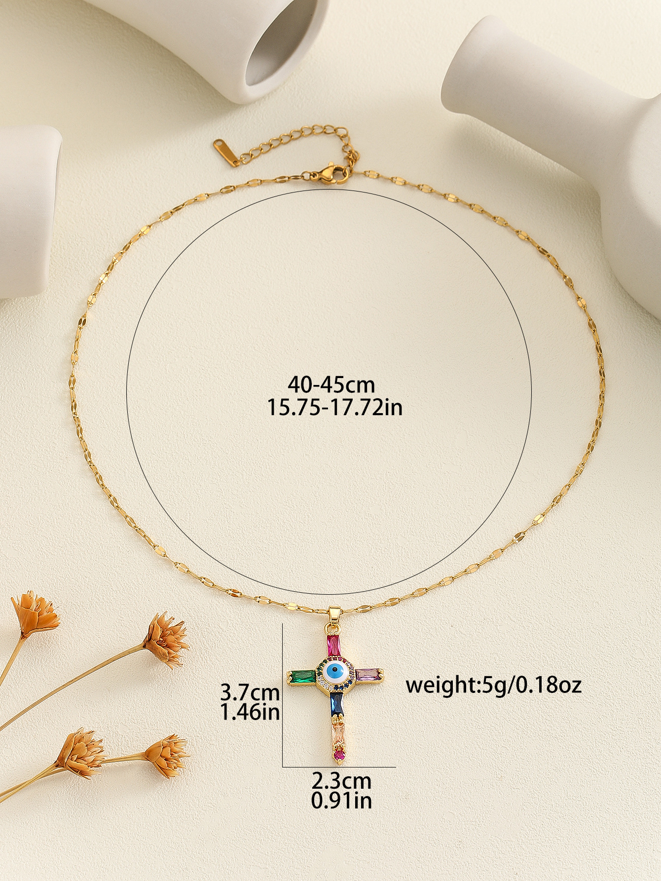 9g Weight Copper Pendant Material Rhinestones Inlay Material Pendant Necklace Classification Copper Chain Material 1 Piece Quantity Holiday, Daily Occasion Copper Material Cross Pattern Women's Gender Inlay Design Simple Style, Classic Style Style Copper Inlay Cross Rhinestones Pendant Necklace 6