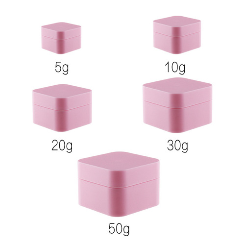 New 5g 10g 20g 30g 50g PP Matte Cream Jar with Square Face Cream Box, Camellia Oil Skincare Cream Divided Jar