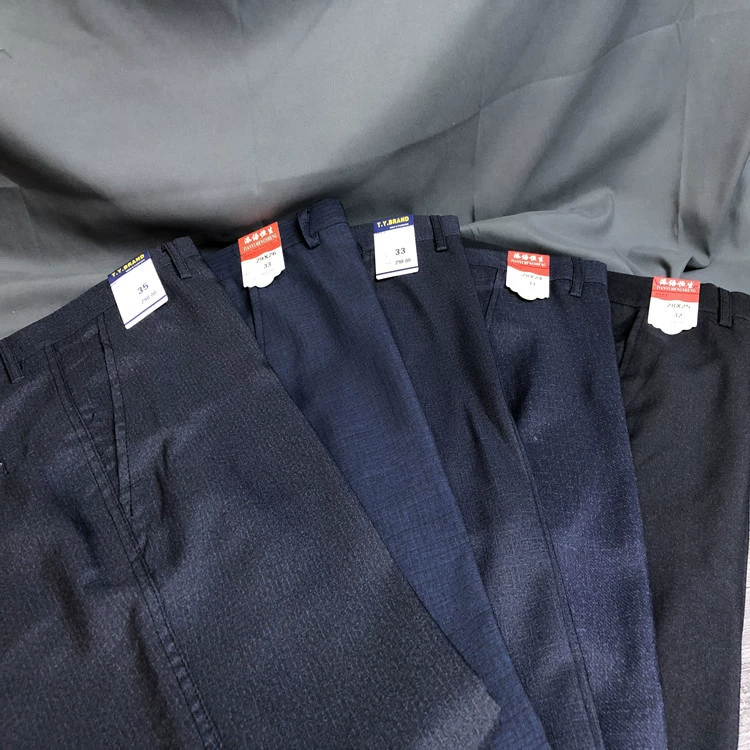 Прямые мужские брюки среднего и пожилого возраста на весну и осень, прямые заводские брюки средней густоты, бег на стойло Jianghu