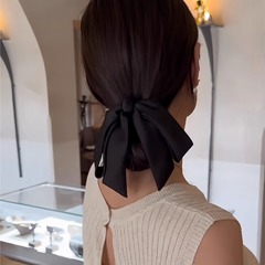 気質ローボールヘッドリボンスプリングクリップヘッドバンド2025新しいハイエンド後頭部ポニーテールヘアピンヘアアクセサリー